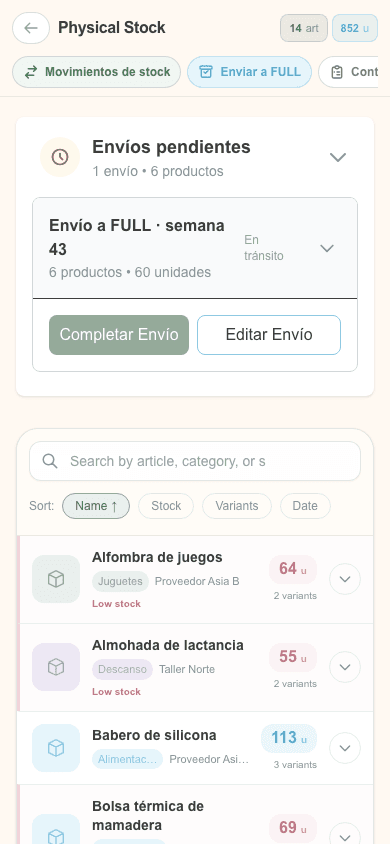Lessio Stock on a mobile viewport
